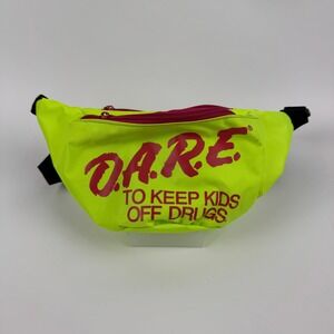 VINTAGE DARE Fanny Pack Neon Yellow Lime Green Y2K Retro Waist Bag